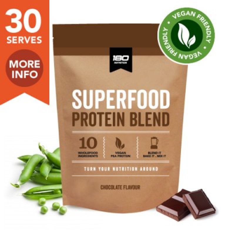 Vegan Protein+ Superfood Blend Chocolate 1kg by 180 NUTRITION