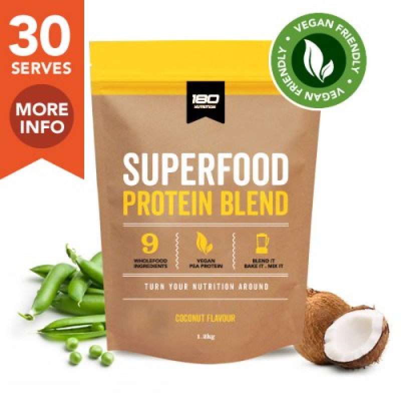 Vegan Protein+ Superfood Blend Coconut 1kg by 180 NUTRITION