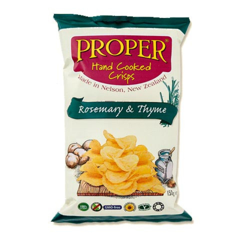 Potato Crisps - Rosemary & Thyme 150g by PROPER CRISPS