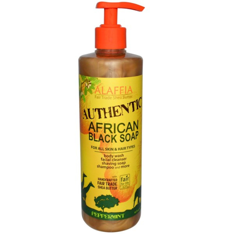 African Black Soap Peppermint 475ml by ALAFFIA