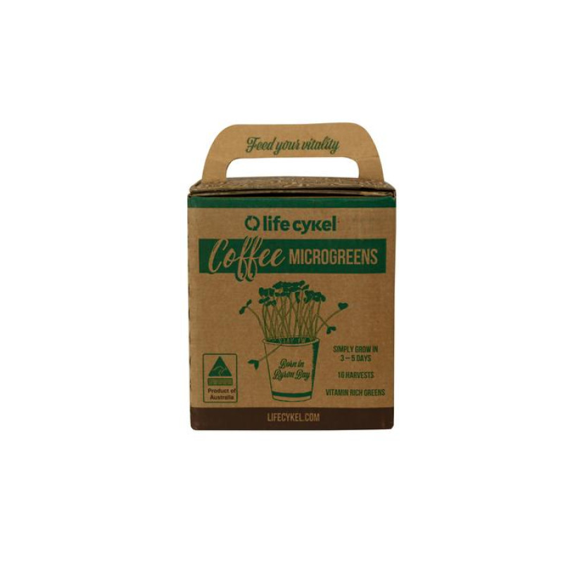 Coffee Alkaline Microgreens Grow Kit by LIFE CYKEL