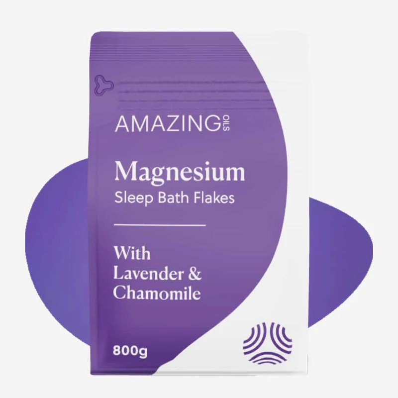 Magnesium Sleep Bath Flakes 800g by AMAZING OILS