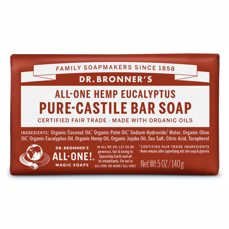 Castile Bar Soap Eucalyptus 140g by DR BRONNER'S