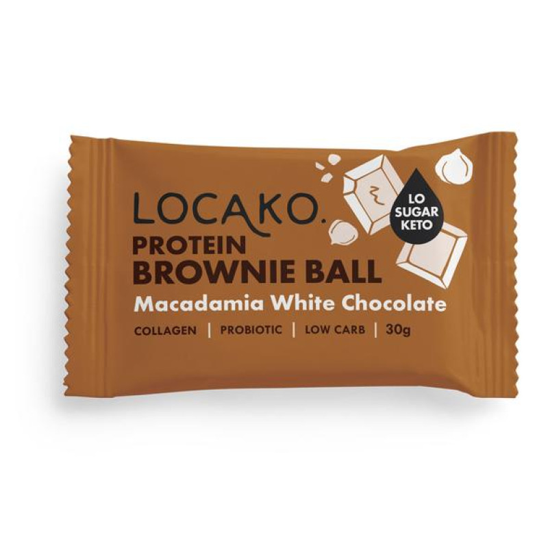Protein Brownie Ball - Macadamia White Chocolate 30g by LOCAKO