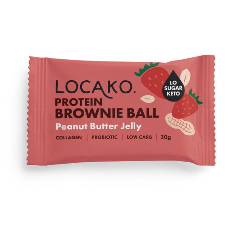 Protein Brownie Ball - Peanut Butter Jelly 30g by LOCAKO