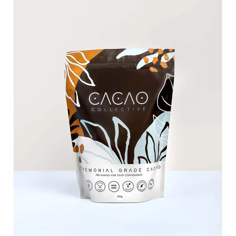 Pre-Shaved Ceremonial Cacao 500g by CACAO COLLECTIVE