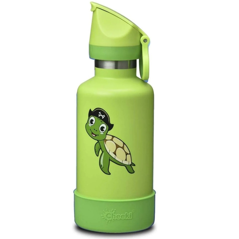 Insulated Kids Bottle - Turtle 400ml by CHEEKI