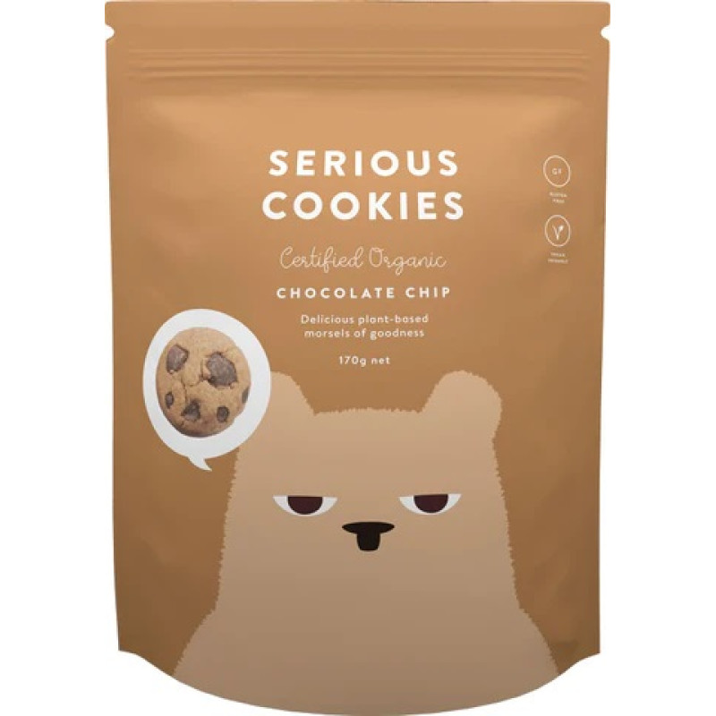 Organic Chocolate Chip Cookies 170g by SERIOUS FOOD