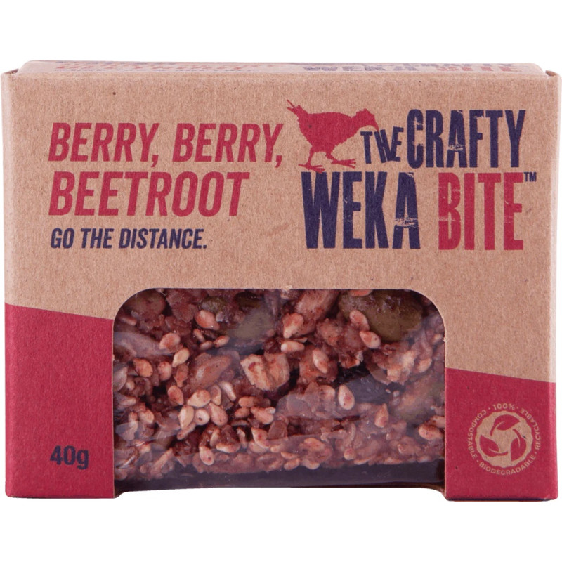 The Crafty Weka Bite - Berry Berry Beetroot 40g by THE CRAFTY WEKA BAR