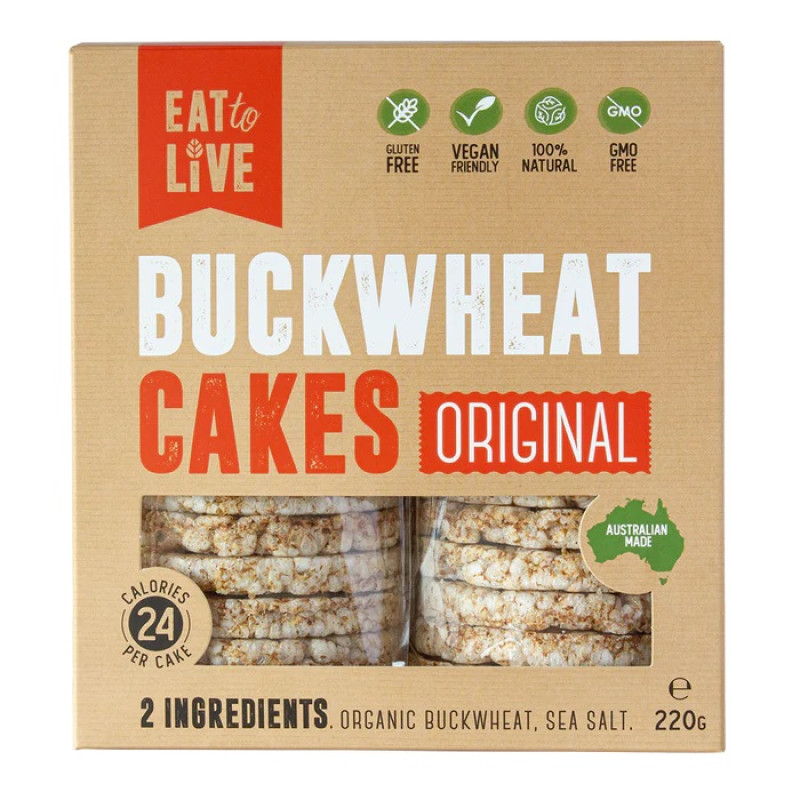 Buckwheat Cakes Original (Australian Made) 220g by EAT TO LIVE