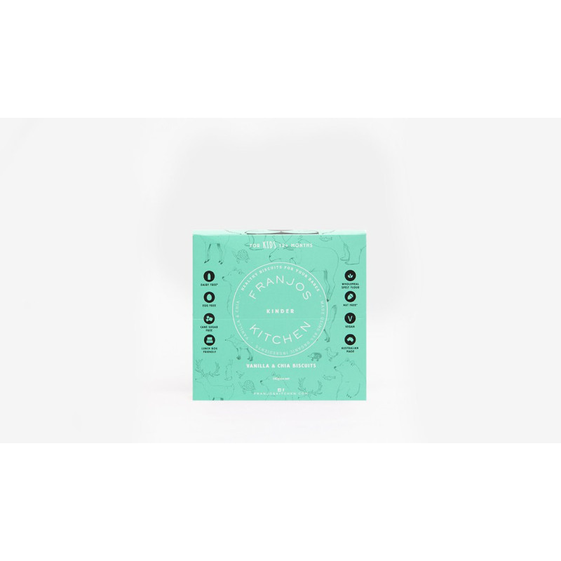 Vanilla & Chia Kids Biscuits 140g by FRANJOS KITCHEN