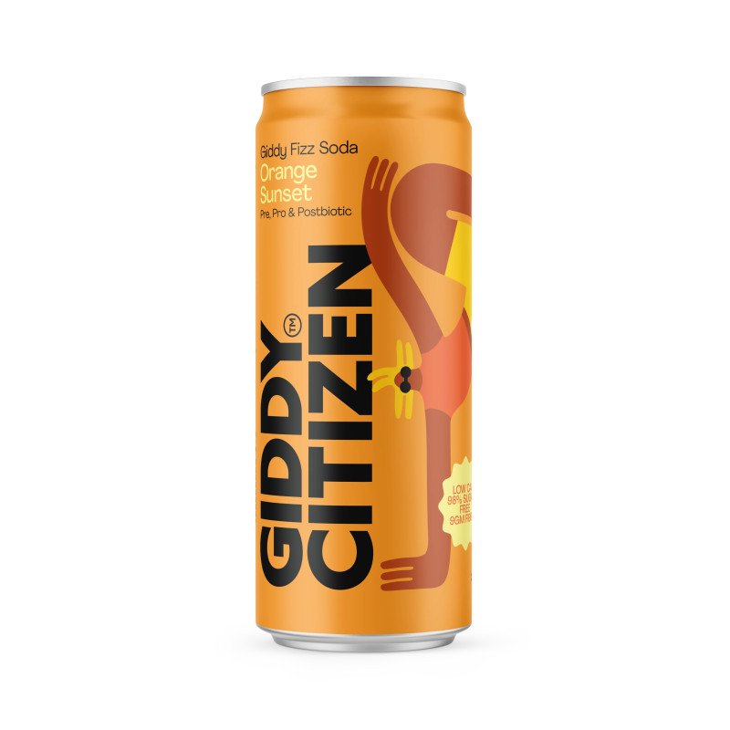 Giddy Fizz Soda Orange Sunset 330ml by GIDDY CITIZEN