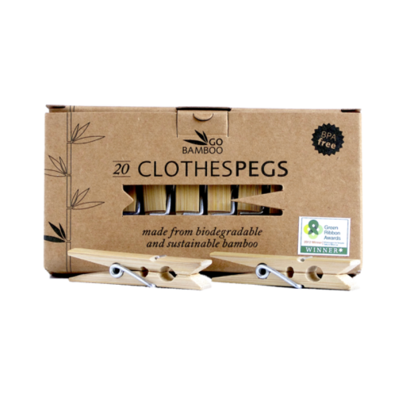Clothes Pegs (20) by GO BAMBOO