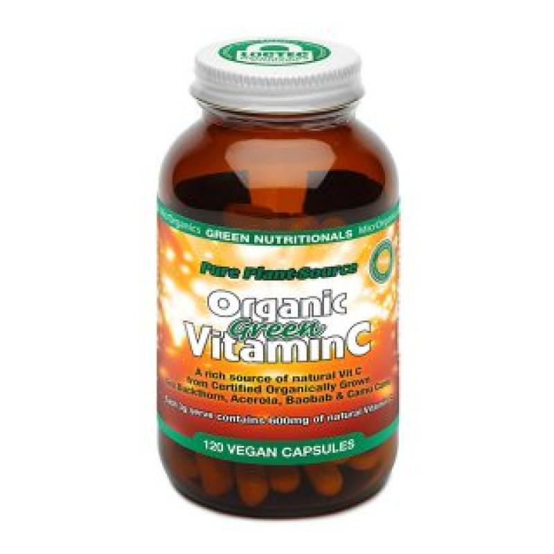 Organic Green Vitamin C Capsules (120) by GREEN NUTRITIONALS