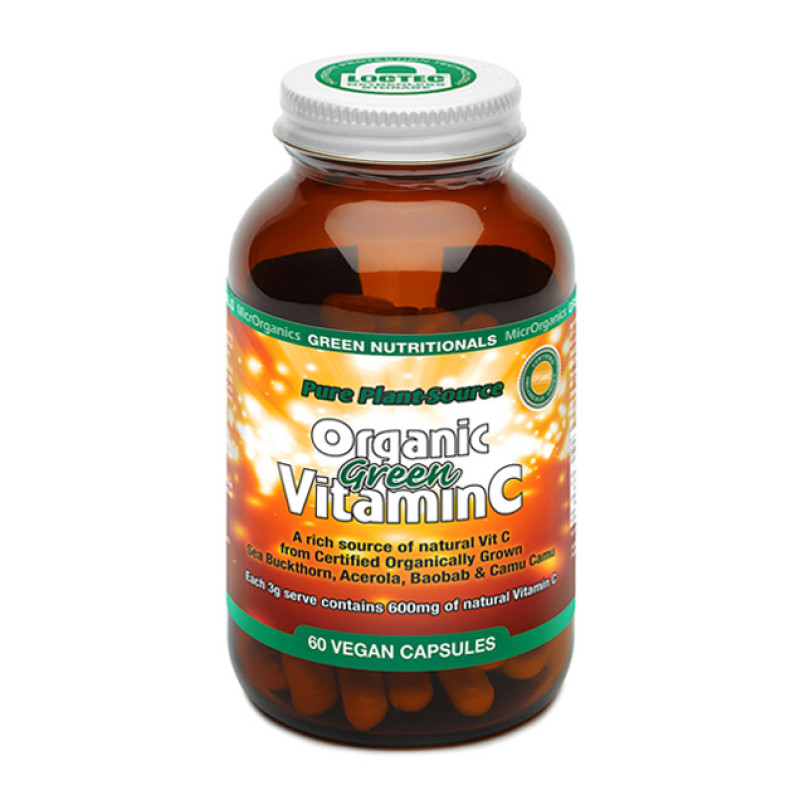 Organic Green Vitamin C Capsules (60) by GREEN NUTRITIONALS