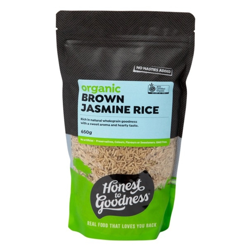Organic Brown Jasmine Rice 650g by HONEST TO GOODNESS