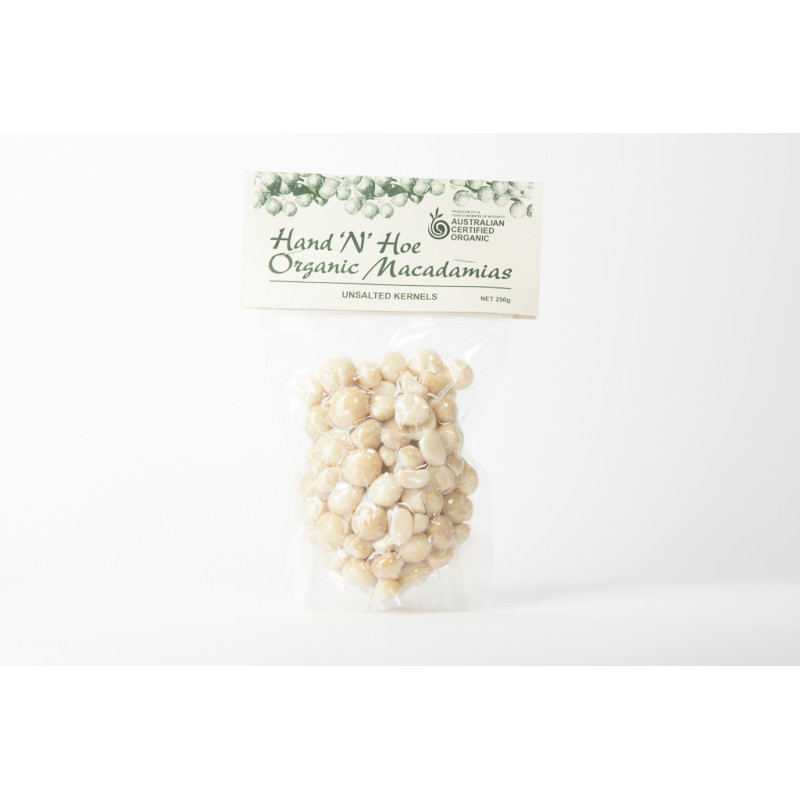 Organic Raw Macadamia Kernels 250g by HAND 'N' HOE