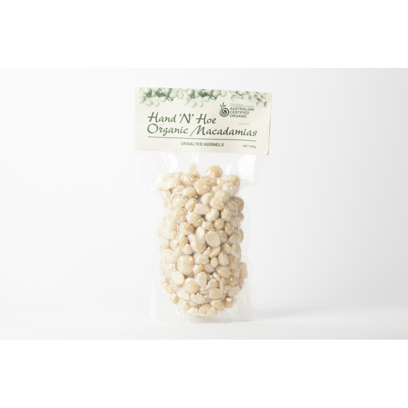 Organic Raw Macadamia Kernels 500g by HAND 'N' HOE