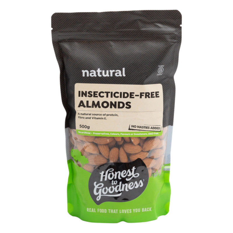 Natural Raw Almonds Insecticide-Free 500g by HONEST TO GOODNESS