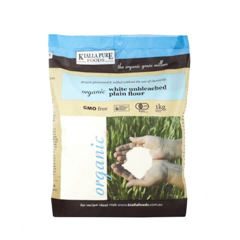 Organic Unbleached Plain Flour 1kg by KIALLA PURE FOODS