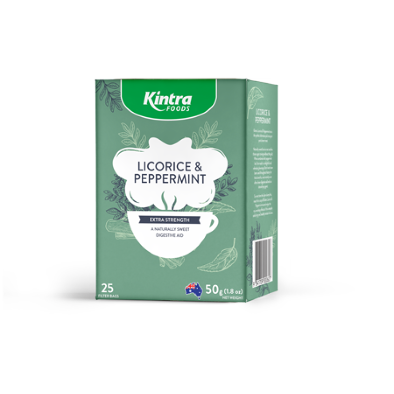 Licorice & Peppermint Tea Bags (25) by KINTRA FOODS
