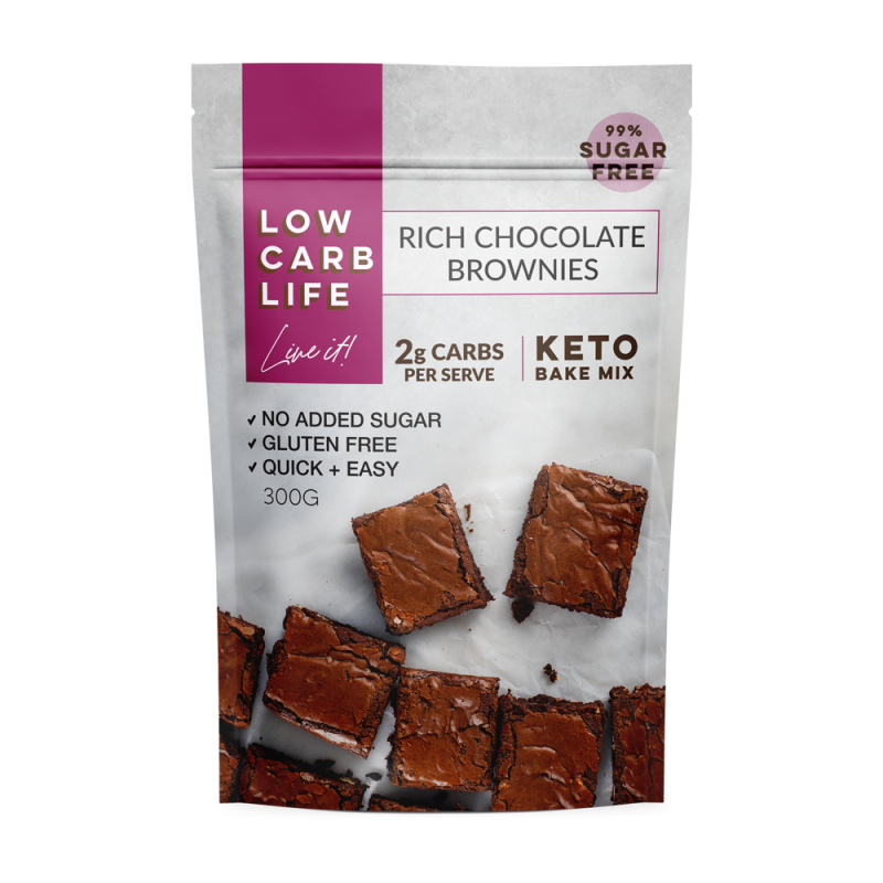 Keto Bake Mix - Rich Chocolate Brownies 300g by LOW CARB LIFE