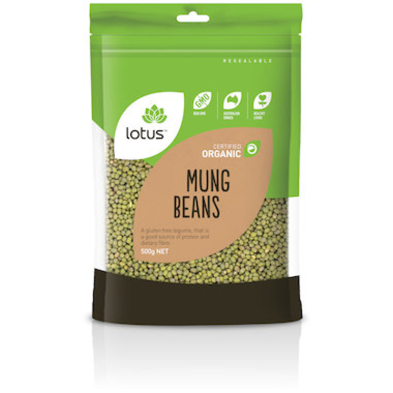 Certified Organic Mung Beans 500g by LOTUS
