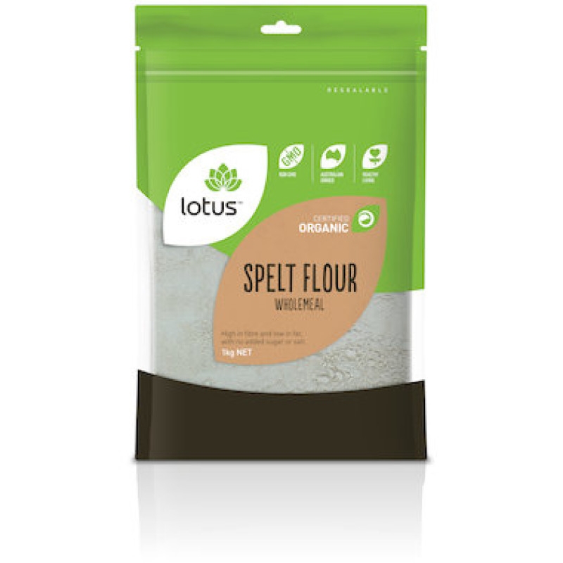 Organic Spelt Flour Wholemeal 1kg by LOTUS