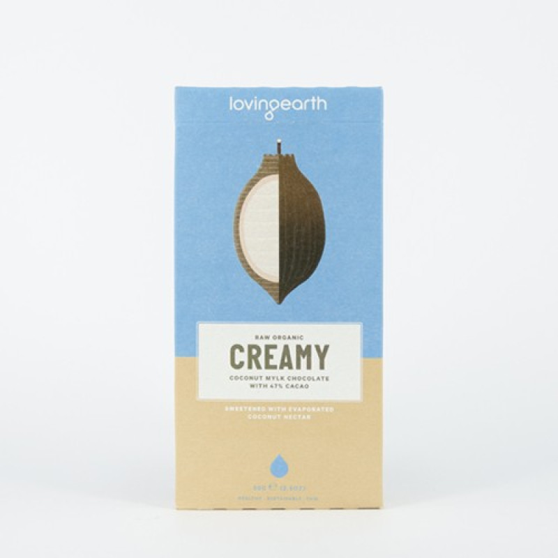 Creamy Coconut Mylk Chocolate 80g by LOVING EARTH