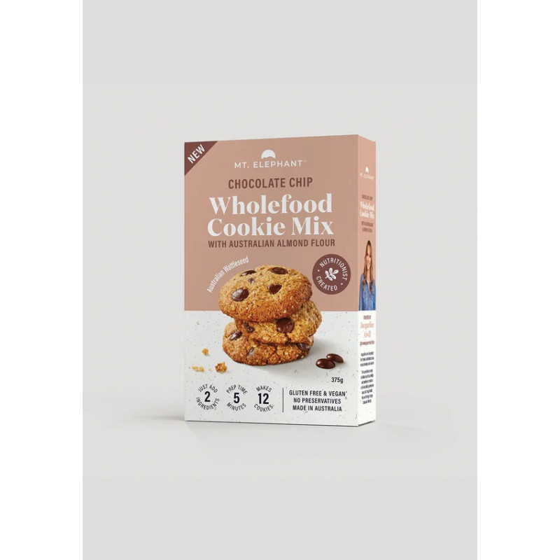 Choc Chip Wholefood Cookie Mix 375g by MT. ELEPHANT