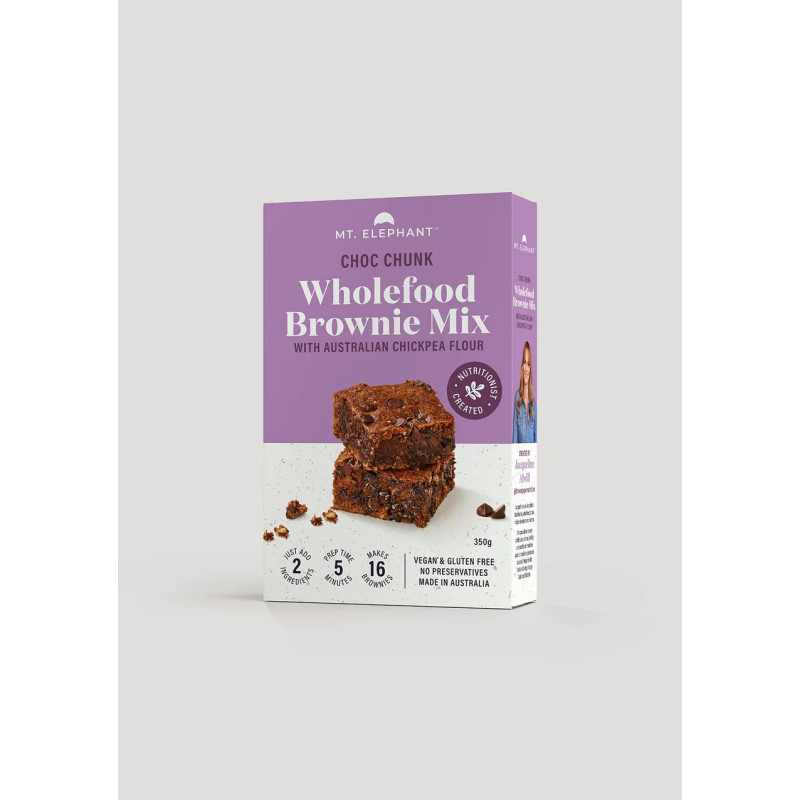 Choc Chunk Wholefood Brownie Mix 350g by MT. ELEPHANT