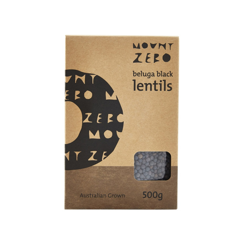 Beluga Black Lentils 500g by MOUNT ZERO