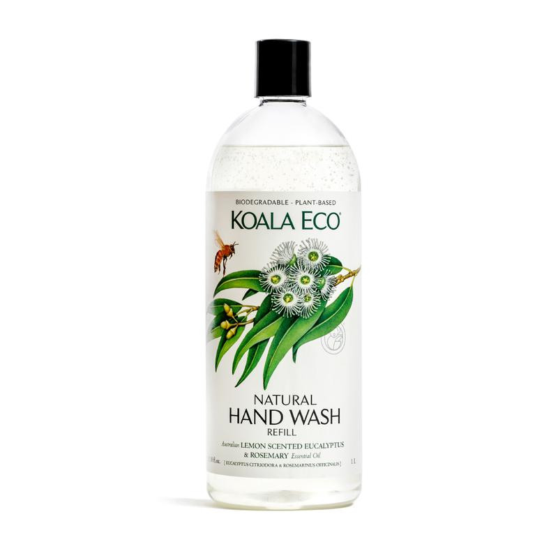 Natural Hand Wash Lemon, Eucalyptus & Rosemary-Refill 1L by KOALA ECO