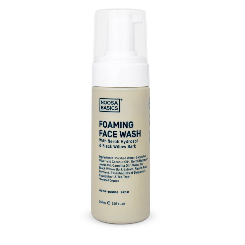 Foaming Face Wash with Neroli & Black Willow Bark 150ml (Acne Prone Skin) by NOOSA BASICS