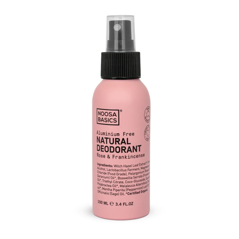 Deodorant Spray - Rose & Frankincense 100ml by NOOSA BASICS
