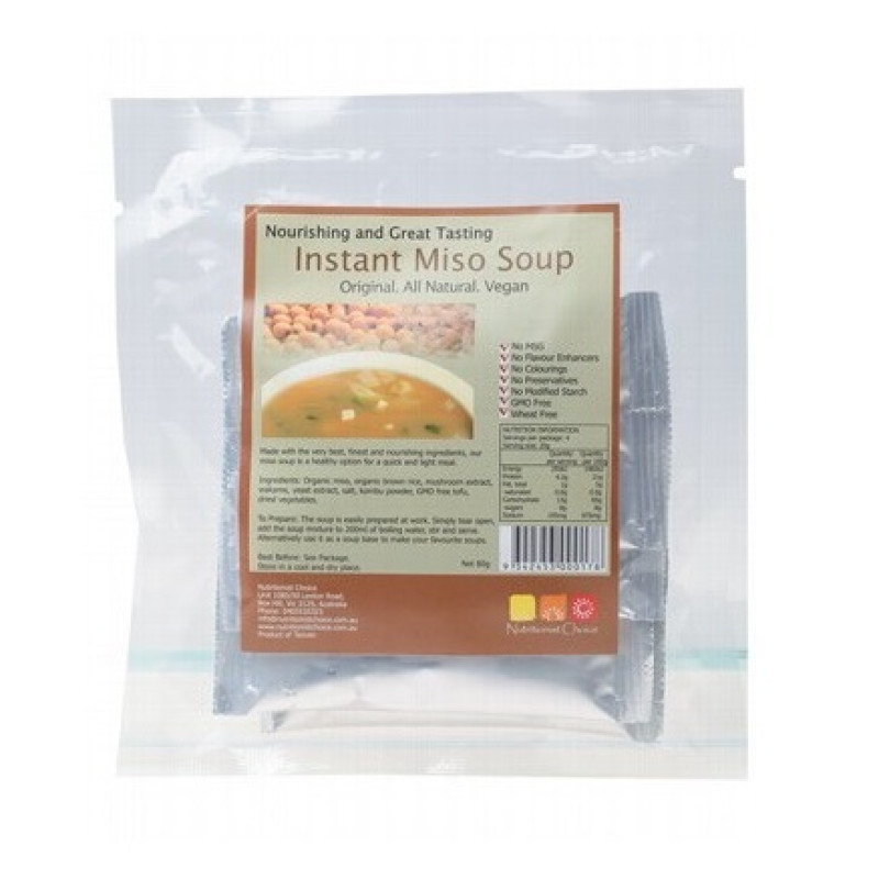 Instant Miso Soup 4x20g by NUTRITIONIST CHOICE