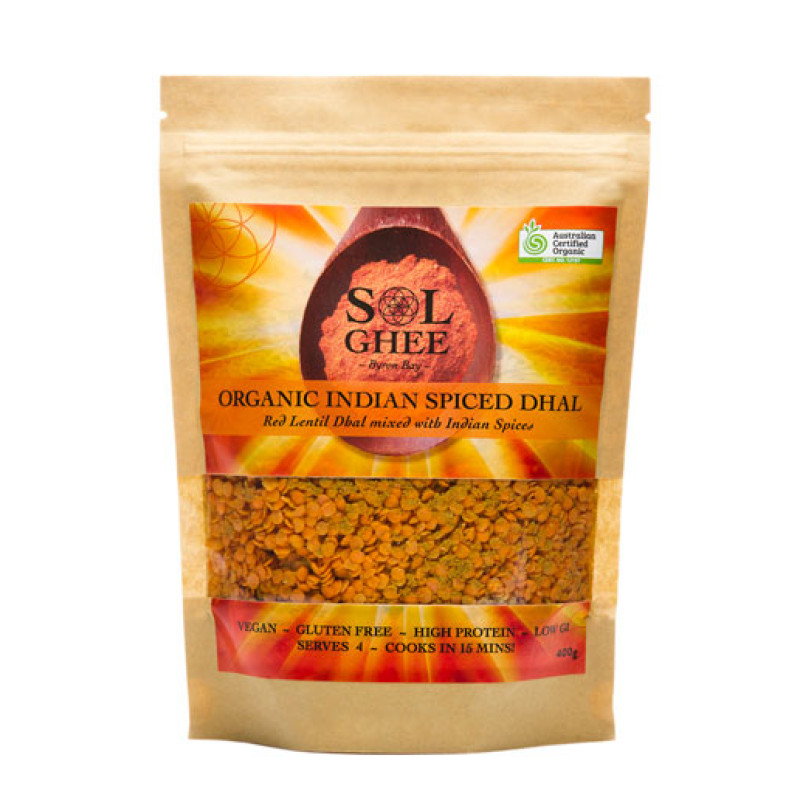 Organic Masoor Dhal 400g by SOL GHEE