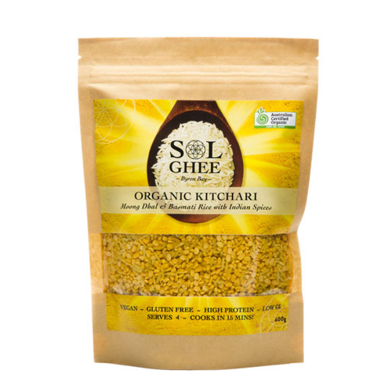 Organic Kitchari Moong Dhal & Basmati Rice 400g by SOL GHEE