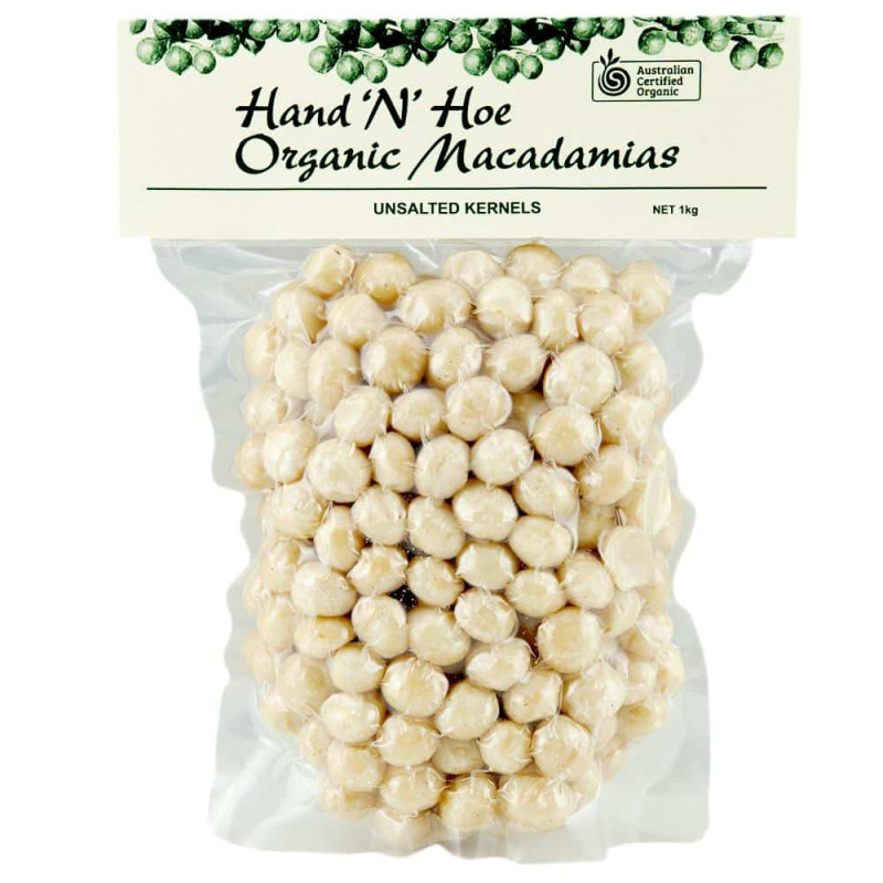 Macadamia Kernels - Unsalted 1kg by HAND 'N' HOE
