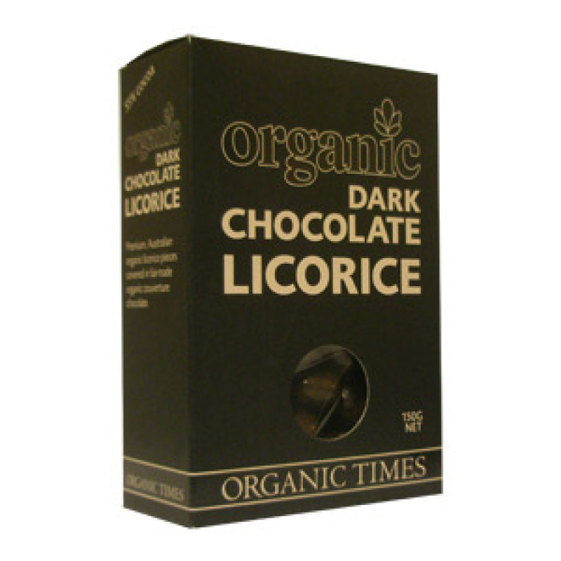 Dark Chocolate Licorice 150g by ORGANIC TIMES