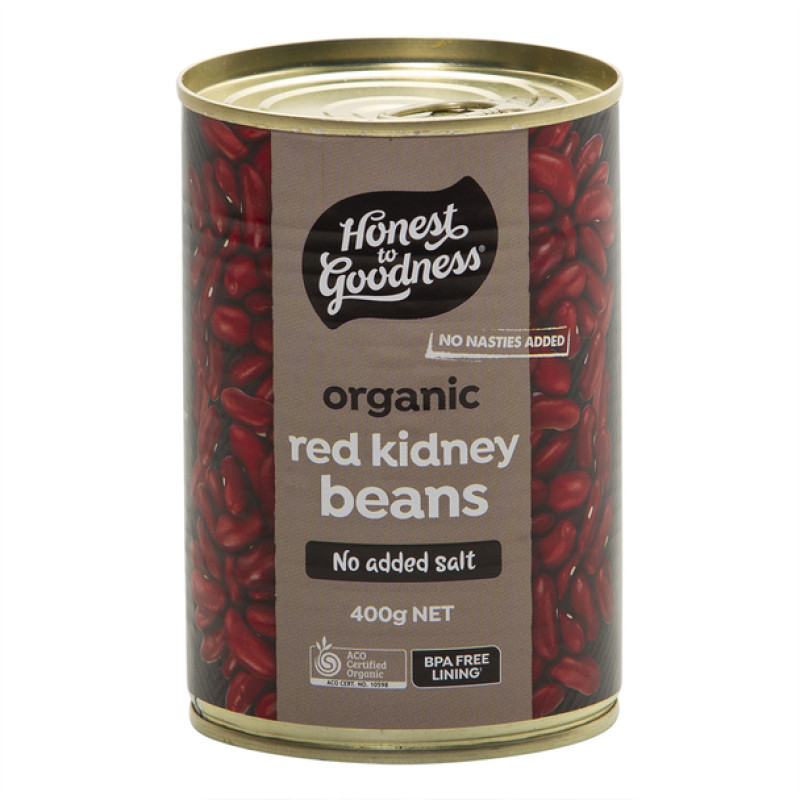 Organic Red Kidney Beans Canned 400g by HONEST TO GOODNESS