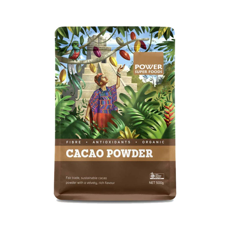Organic Cacao Powder 500g by POWER SUPER FOODS