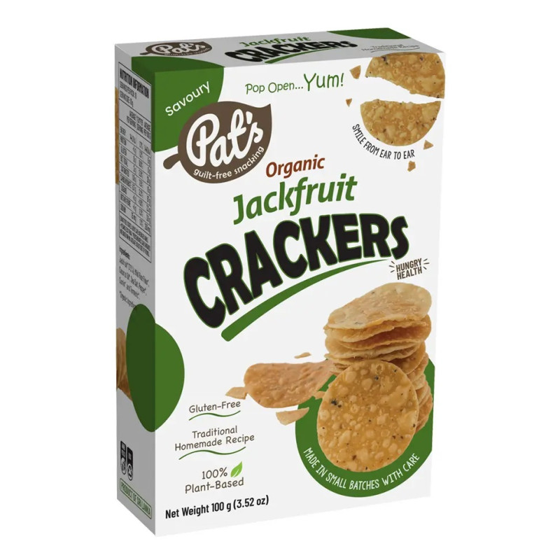 Organic Crackers - Jackfruit 100g by PAT'S ORGANIC SNACKS