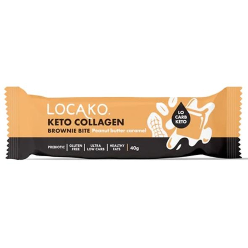 Keto Collagen Brownie Bite Peanut Butter Caramel 40g by LOCAKO