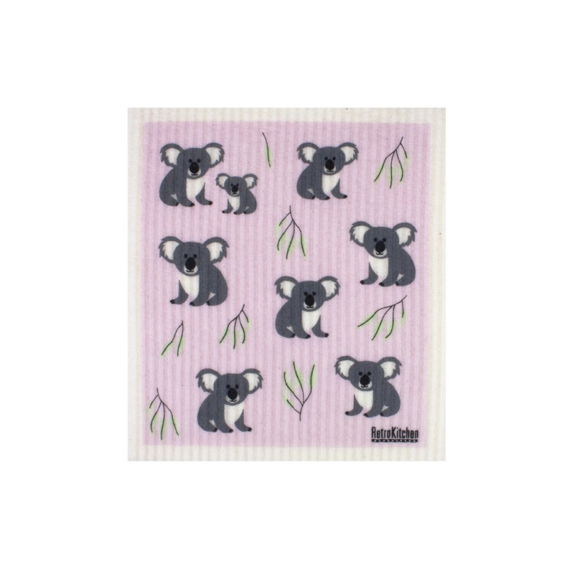 100% Biodegradable Dishcloth - Koalas by RETRO KITCHEN