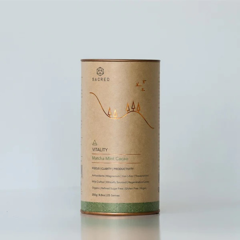 Vitality - Matcha Mint Cacao 250g by SACRED