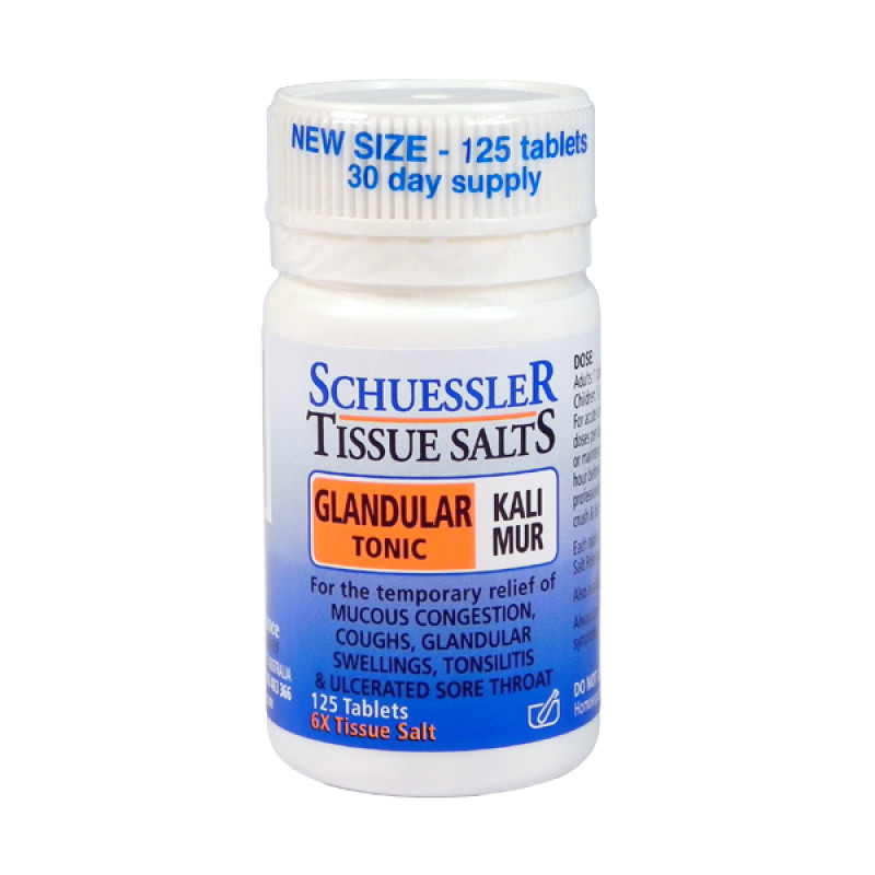 Tissue Salts Glandular Tonic (Kali Mur) Tablets (125) by MARTIN & PLEASANCE