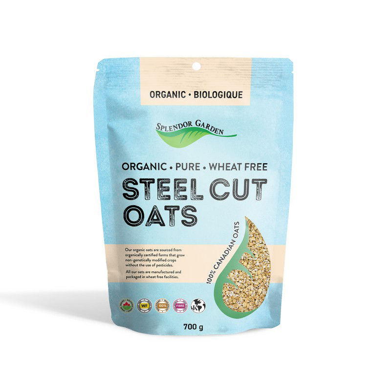 Organic Wheat Free Steel Cut Oats 700g by SPLENDOR GARDEN