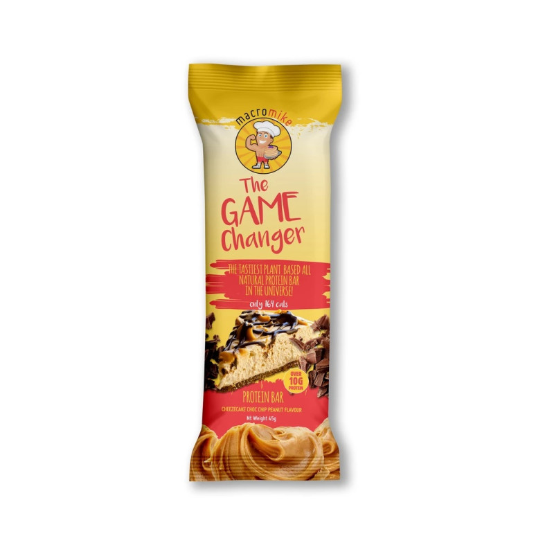 The Game Changer Protein Bar - Cheesecake Choc Chip 45g by MACRO MIKE