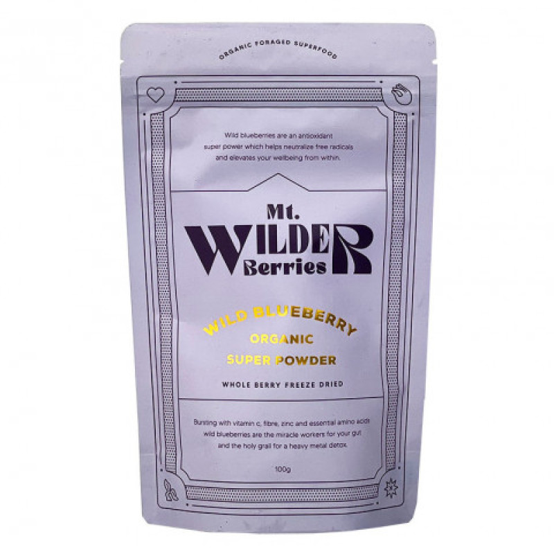 Organic Freeze Dried Wild Blueberry Powder 100g by MT. WILDER BERRIES